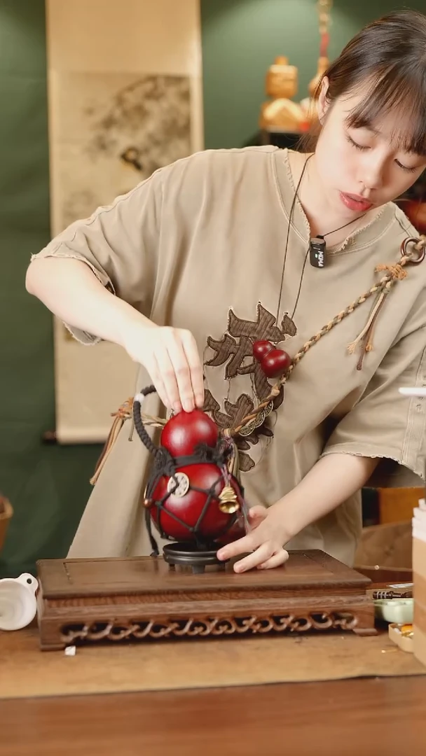 238号精品天然大漆酒葫芦一物一拍~