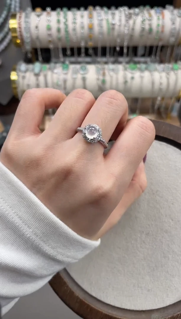 银S925镶嵌戒指翡翠1