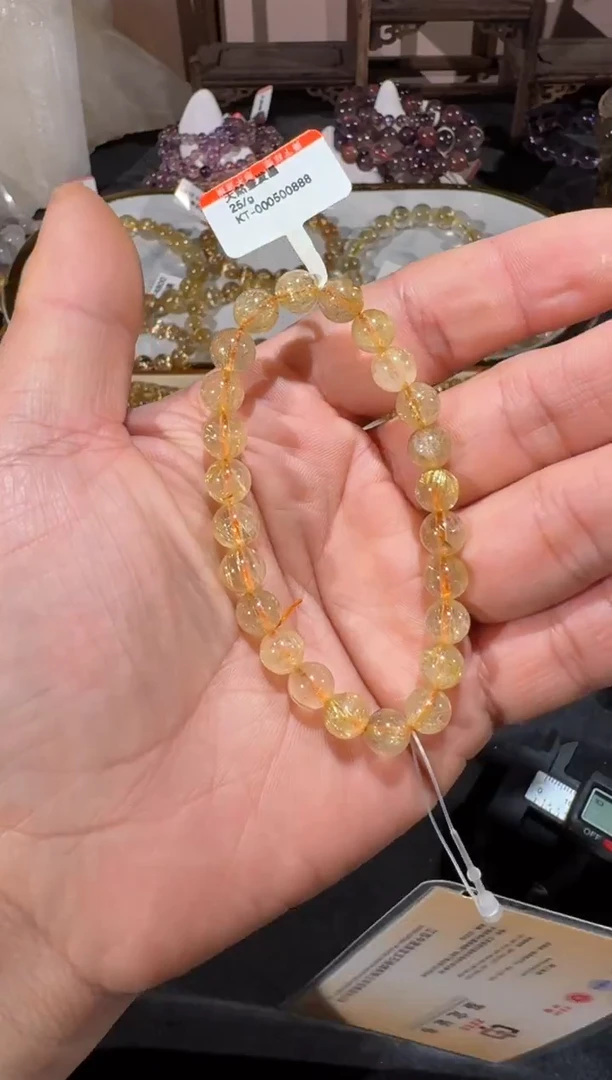 未镶嵌手串发晶SJ-692金发晶