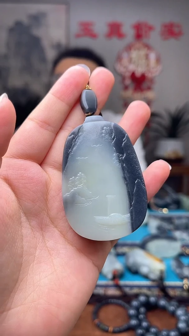 和田玉未镶嵌挂件1