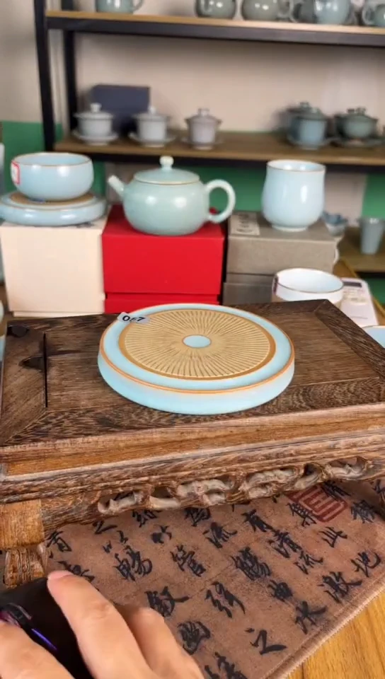 杯057号天青重工杯垫开片