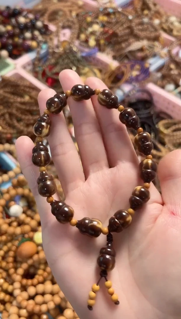 手串菩提根/象牙果紫金鼠葫芦手串手持 10mm(深