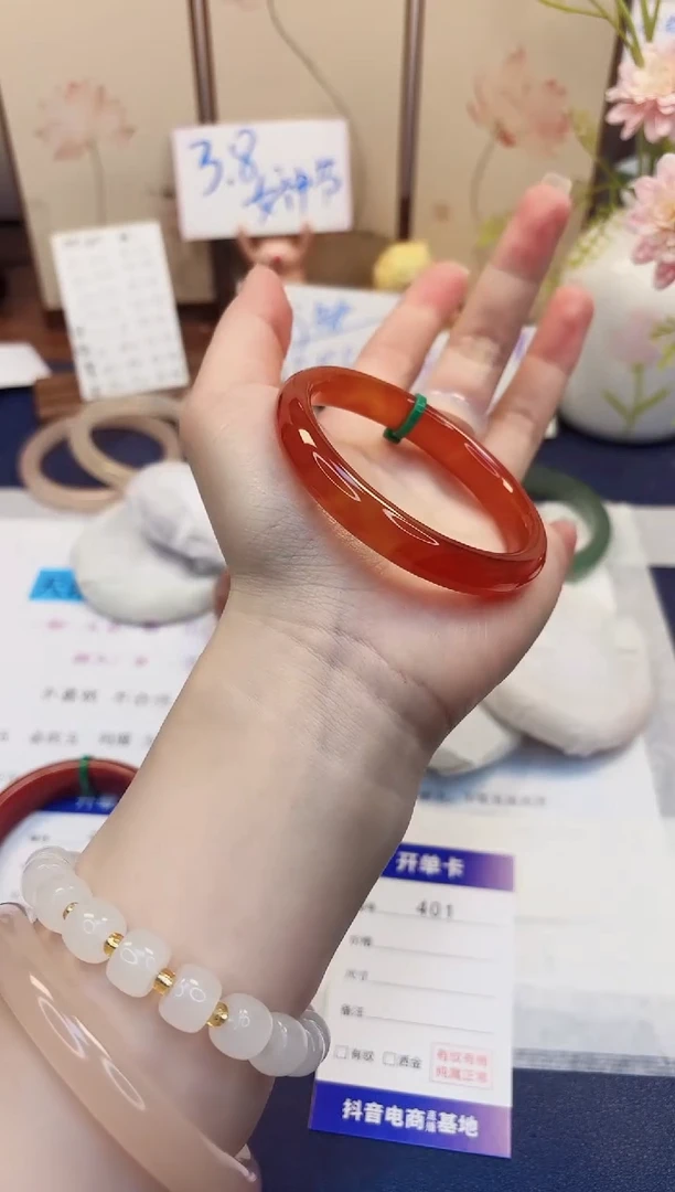 【闪购商品】石英质玉手镯未镶嵌401-玛瑙-圈口58