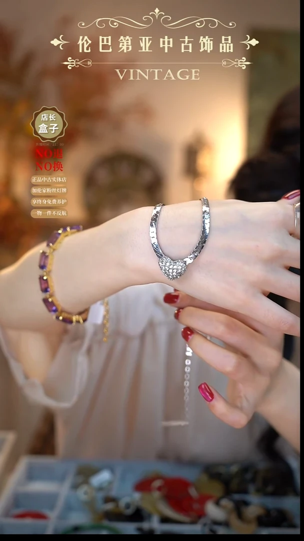 仿水晶合金恰*@银色cd蛇骨链