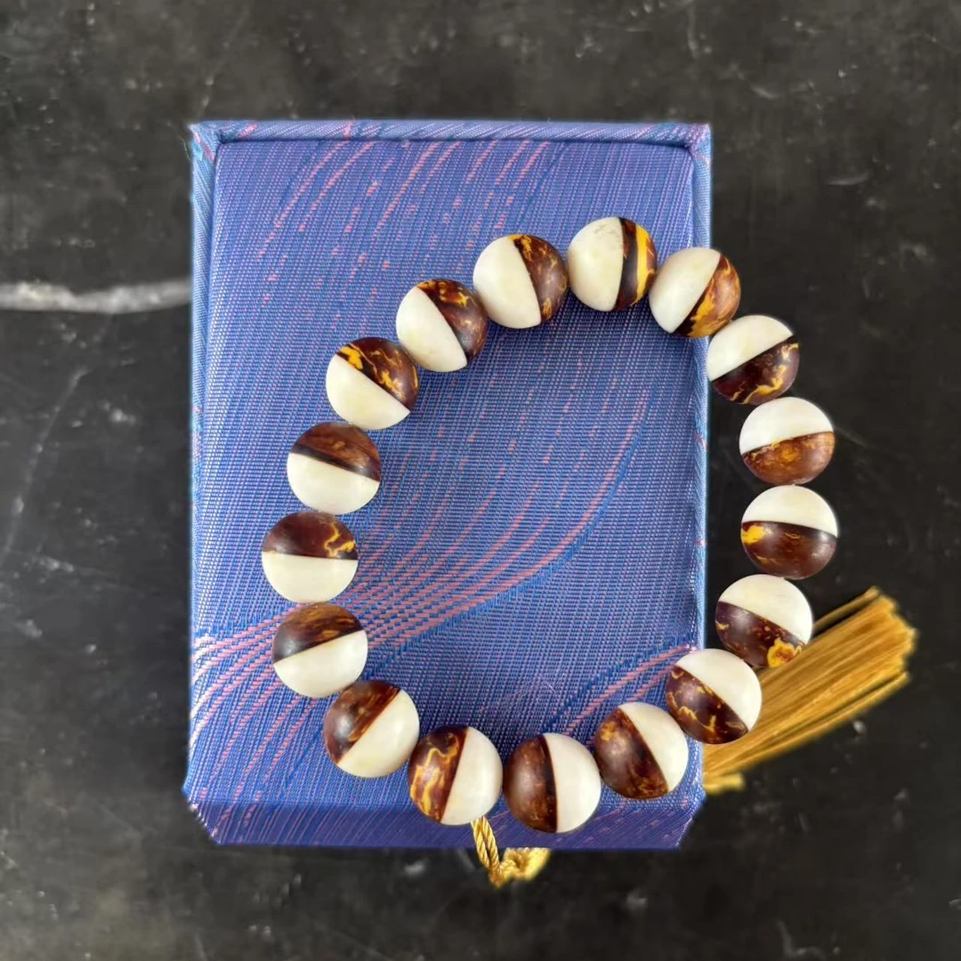 非金属木质手链 无礼盒仿龙涎香灰琥珀聚宝盆留香念珠男女款手链