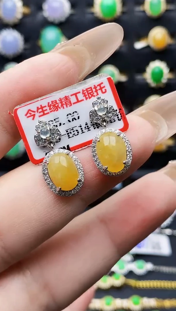 银S925镶嵌戒指翡翠0098