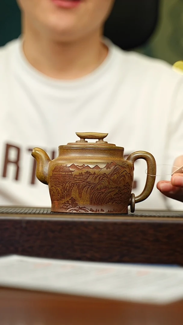 茶壶紫砂宜兴原矿 手工 紫砂壶容量300CC