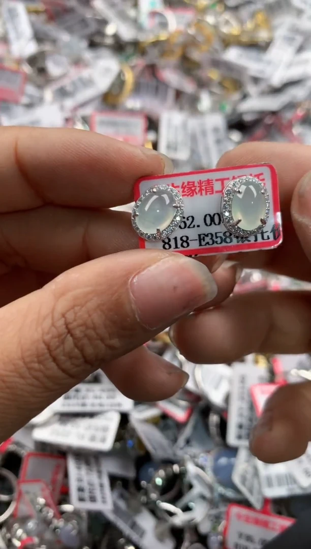 银S925镶嵌戒指翡翠17     1