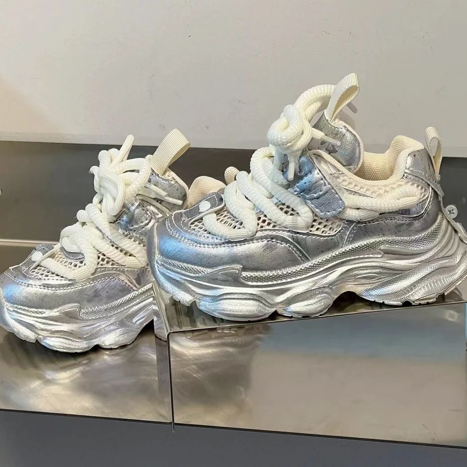 【新潮老爹26-37码】621老爹鞋单网男童女童夏季透气轻便魔术贴户外