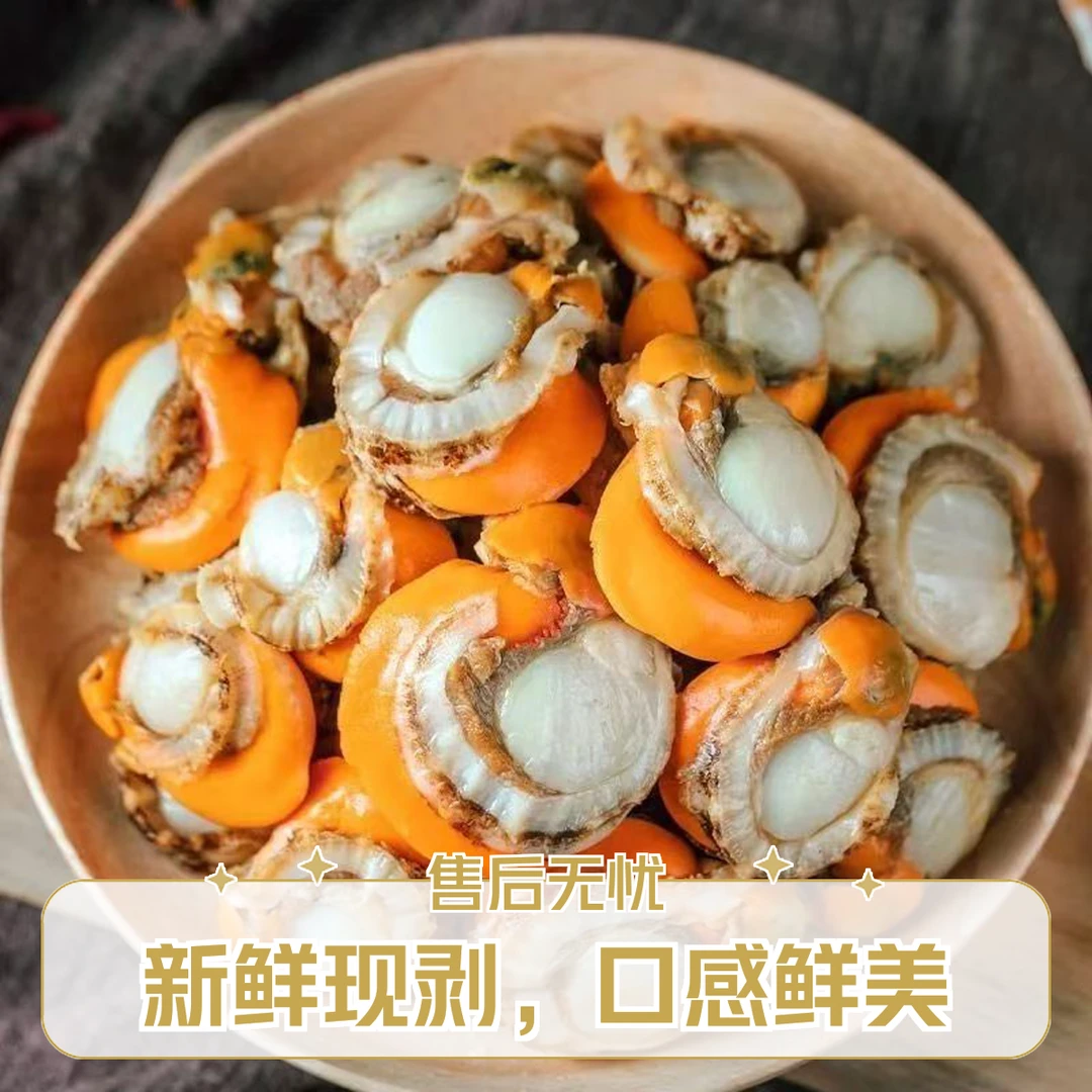 扇贝海鲜肉【精品大号无冰无沙】山东海捞新鲜扇贝肉肉质紧实3斤送一斤试吃（下单送2包料）