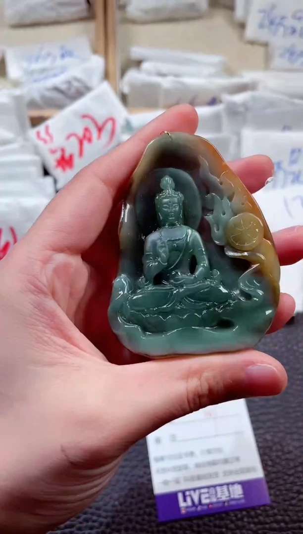 翡翠未镶嵌颈饰00004165观音