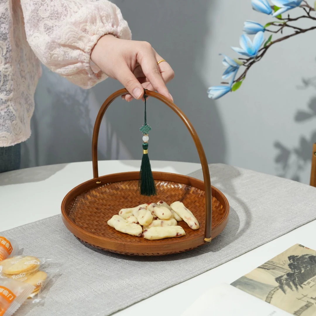 提篮点心筐茶具收纳新中式居家实用好物