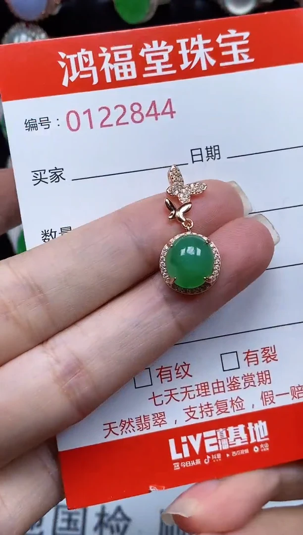 颈饰银S925镶嵌翡翠2844