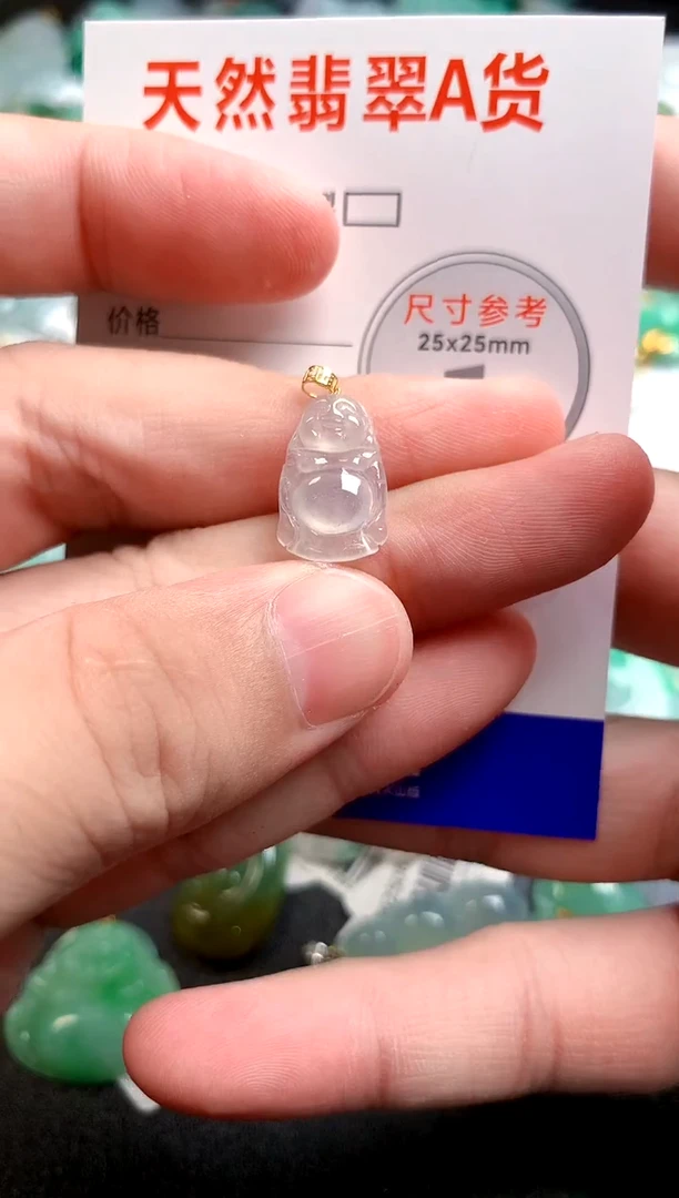 翡翠18K金镶嵌颈饰14007474