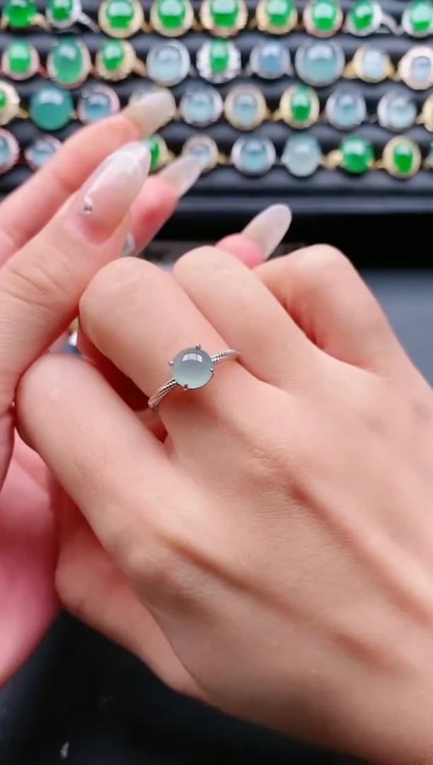 【闪购商品】翡翠戒指银S925镶嵌1111111