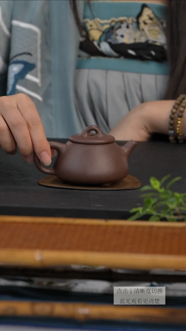 茶壶紫砂紫泥小高瓢壶
