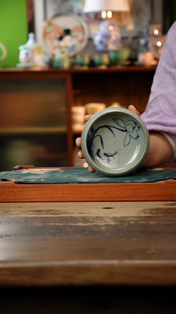 杯子景德镇纯手工釉下彩精品茶具水杯