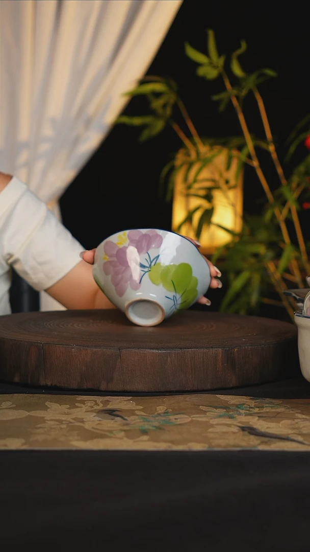 碗景德镇手工手绘高温釉下彩可进蒸箱烤箱洗碗机