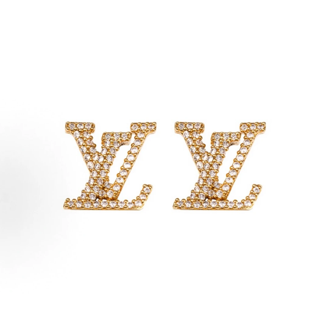 未使用 LouisVuitton/路易威登 iconic满钻耳饰 金色