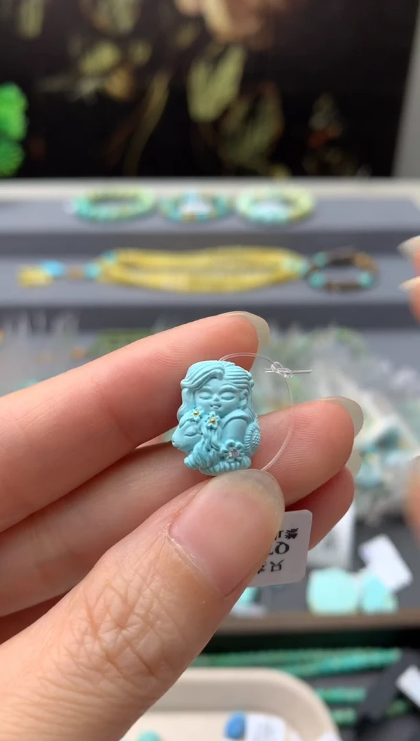 未镶嵌绿松石精工雕刻W144