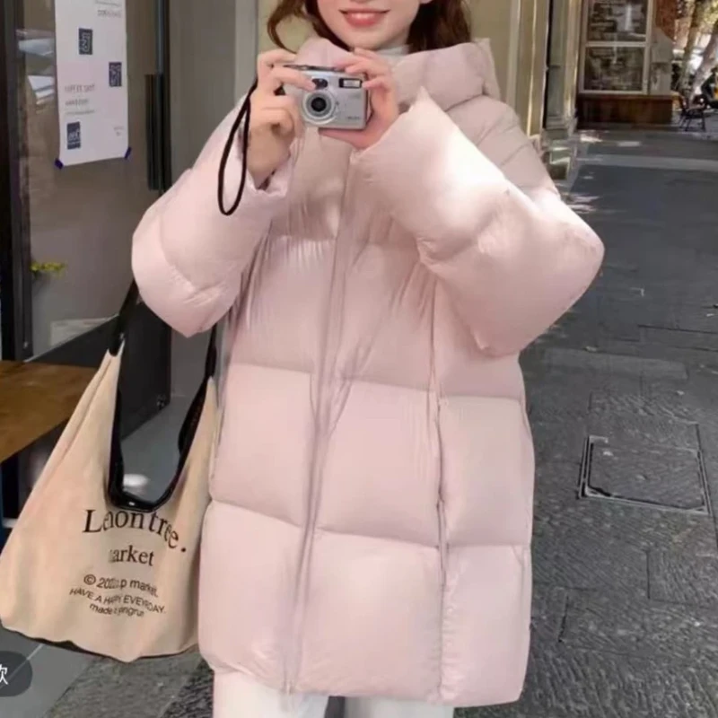 香朵儿【云朵泡芙】中长款连帽泡芙棉服外套女秋冬季保暖时尚面包服