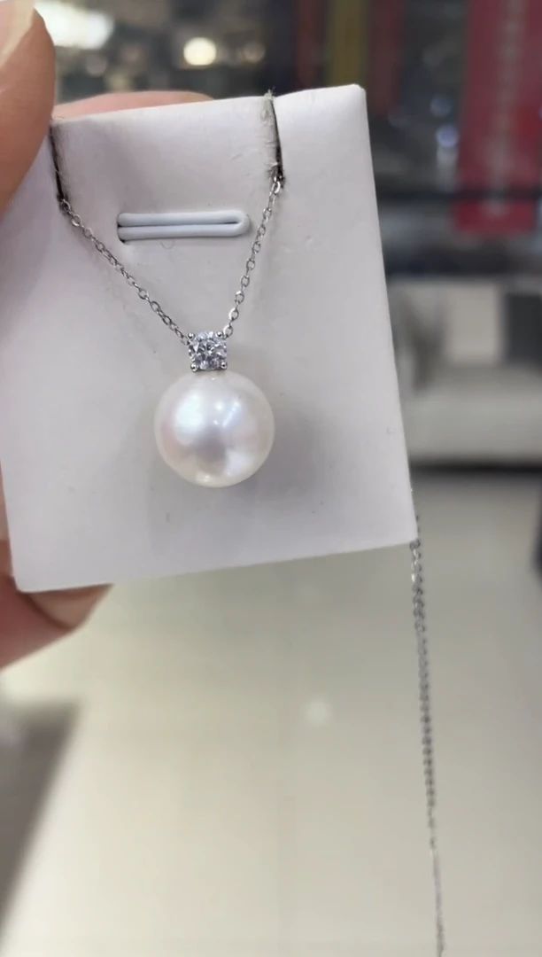 【闪购商品】淡水珍珠颈饰银S925镶嵌吊坠