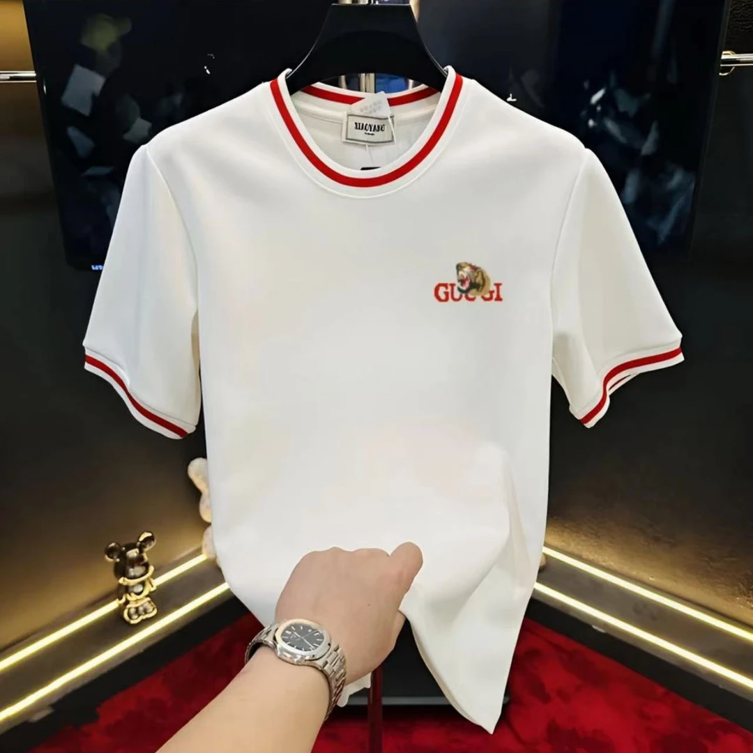 2025夏季男士半袖T恤新款【刺绣工艺】定制时尚高品质