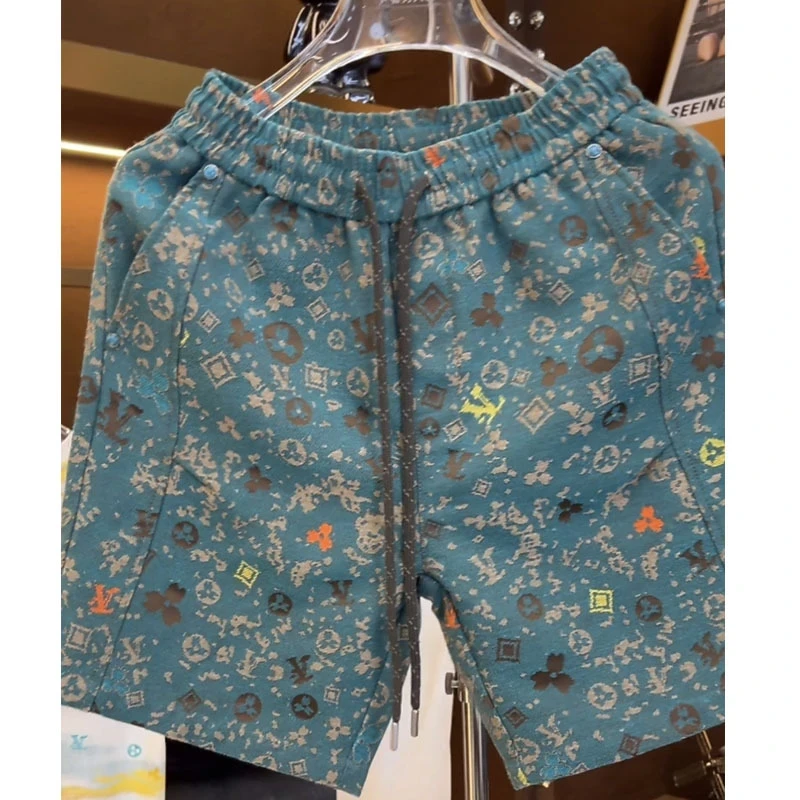 BW夏季重工艺提花印花老花运动休闲短裤男宽松欧货五分-vip113