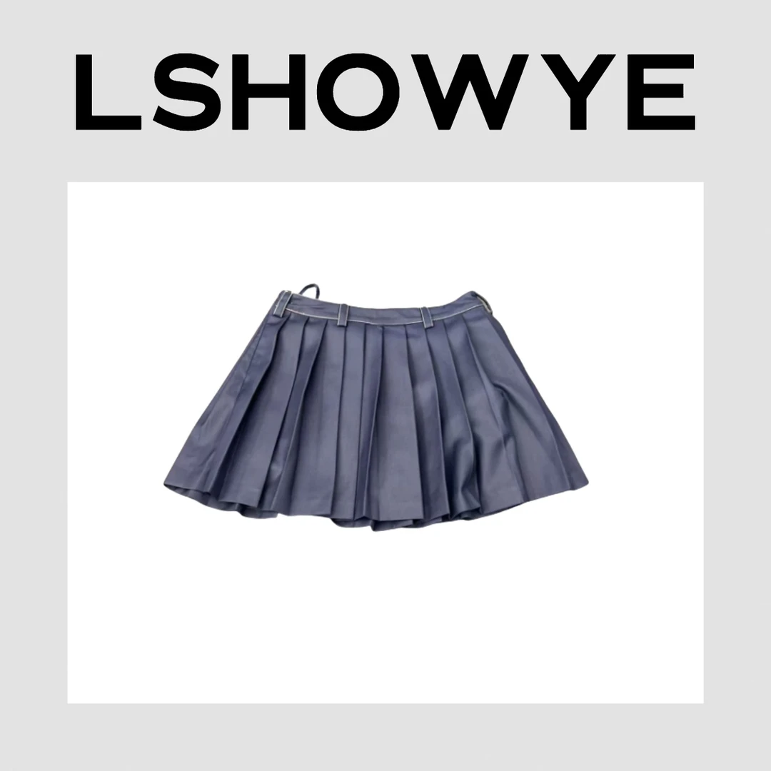 LSHOWYE｜撞线压褶半裙 fq3710