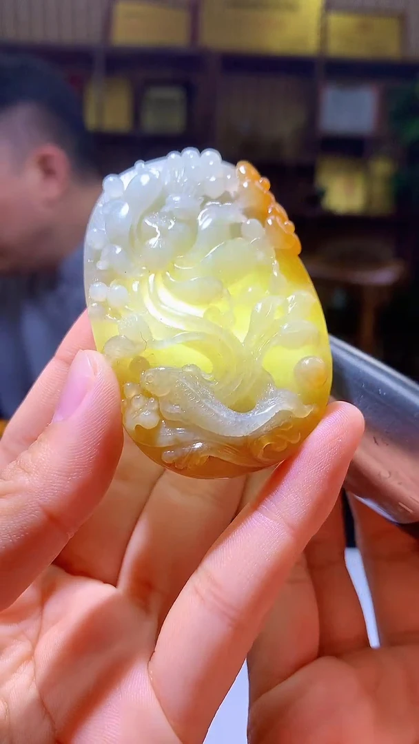 定制翡翠未镶嵌1071hm-毛货挂件