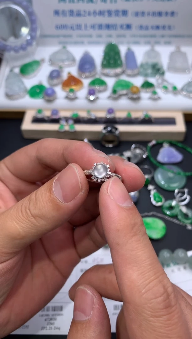 【闪购商品】定制翡翠18K金镶嵌模式推广期24小时鉴赏期