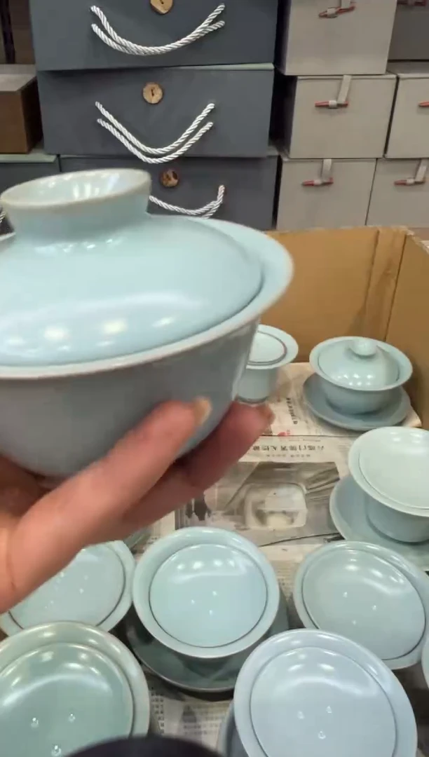 杯仿古两才大乔盖碗瑕226