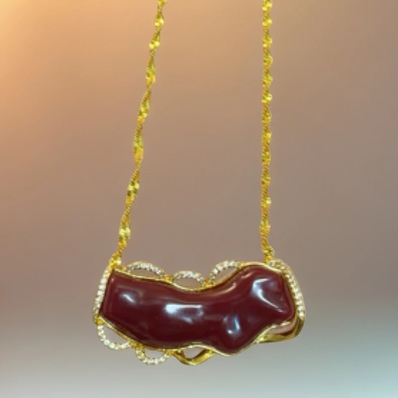 铜合金大理石项链 新款锁骨链高端大气，简单干净，太好看