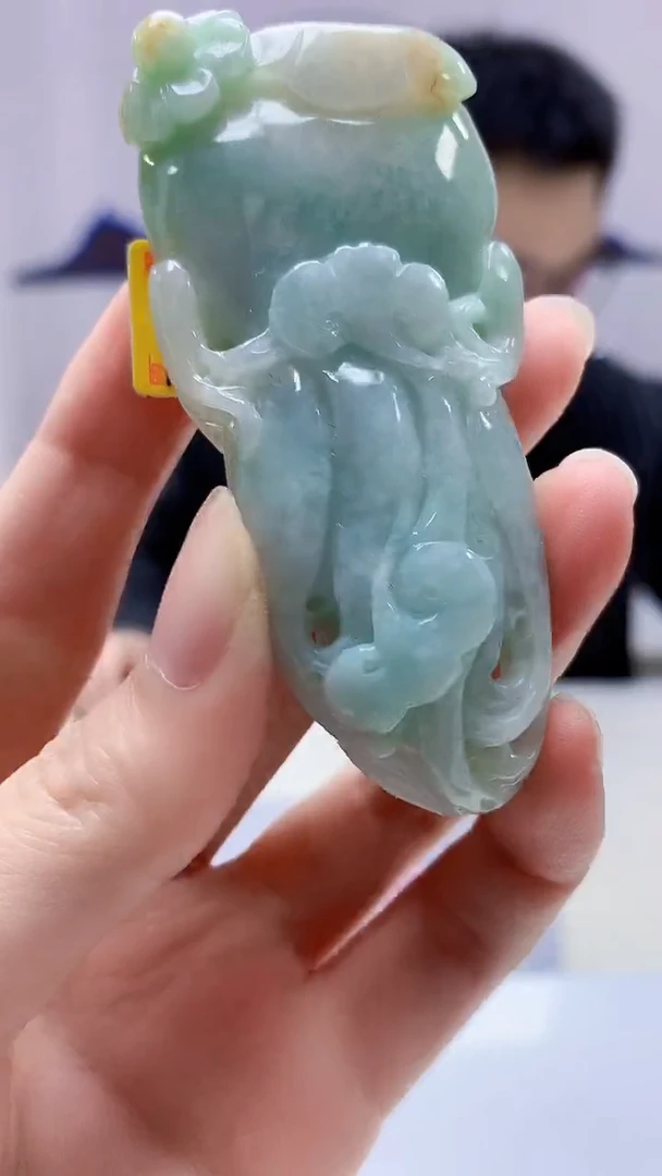 【闪购商品】定制翡翠未镶嵌5153zm-毛货挂件人参120