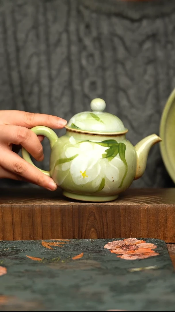杯釉下彩手工手绘同款陶器
