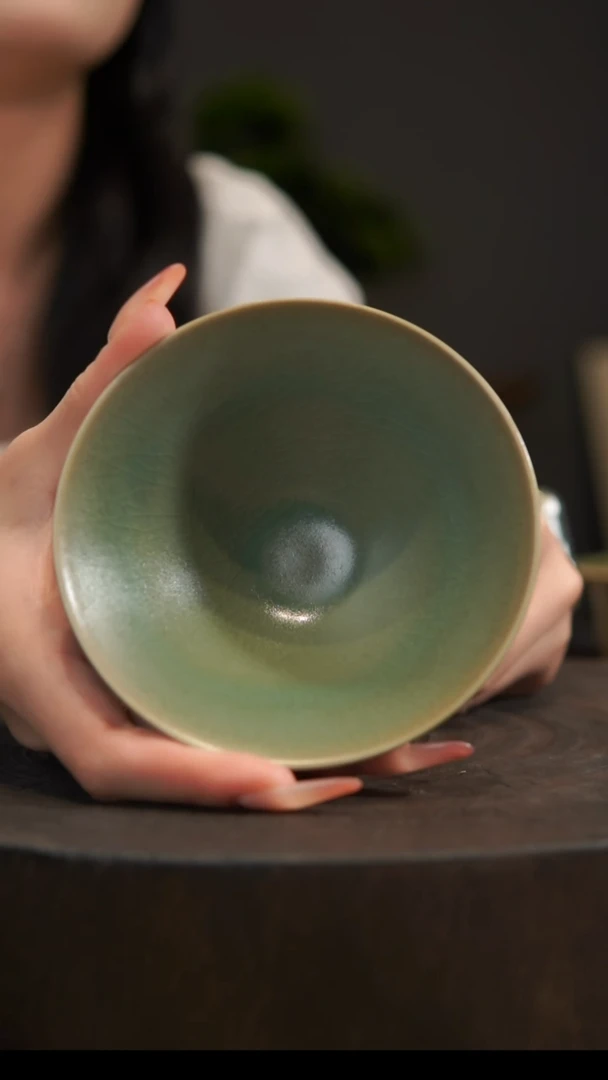 杯子斗笠杯 汝州原产地  原矿老釉