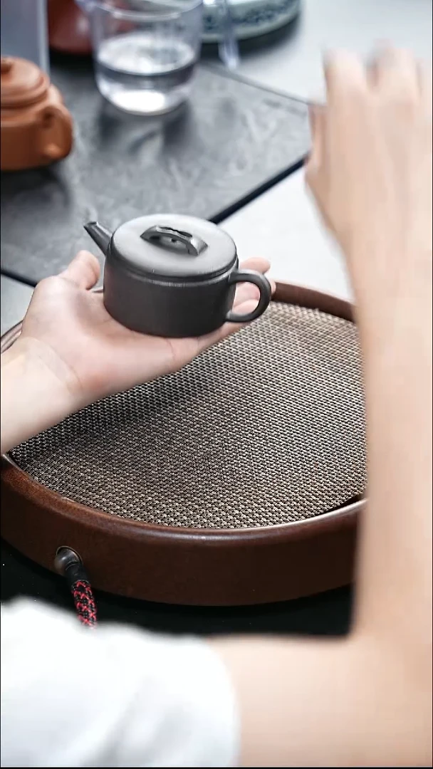 茶壶紫砂汉瓦-还原烧-全手工-（黄降坡）