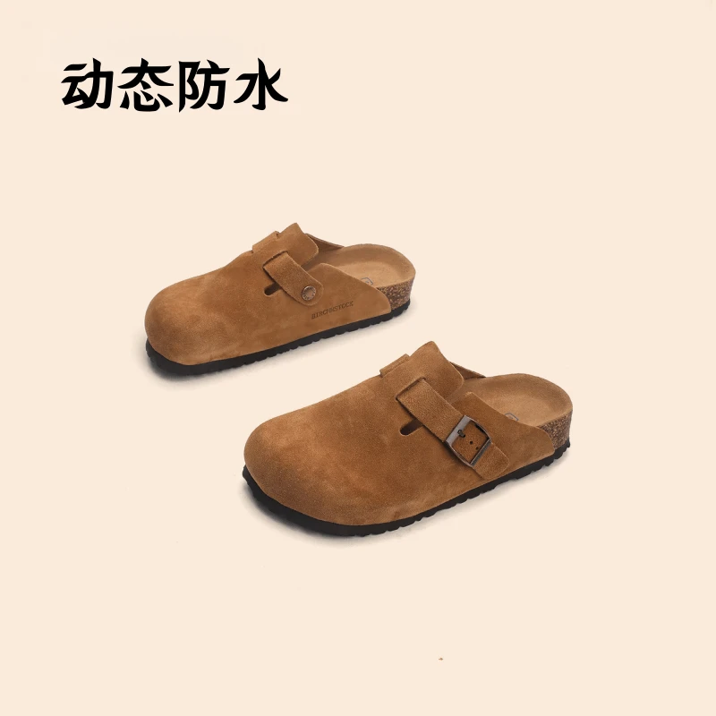 【动态防水】半包桑坡勃肯鞋纯牛皮软木鞋床春季新款透气舒适牛皮