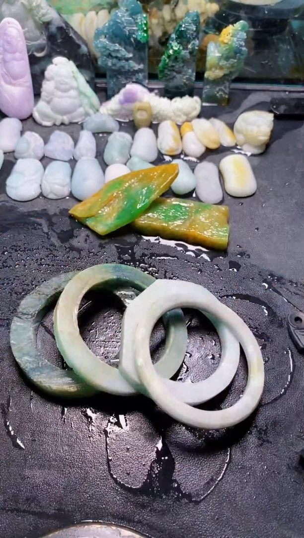 未镶嵌挂件翡翠竹天然翡翠022