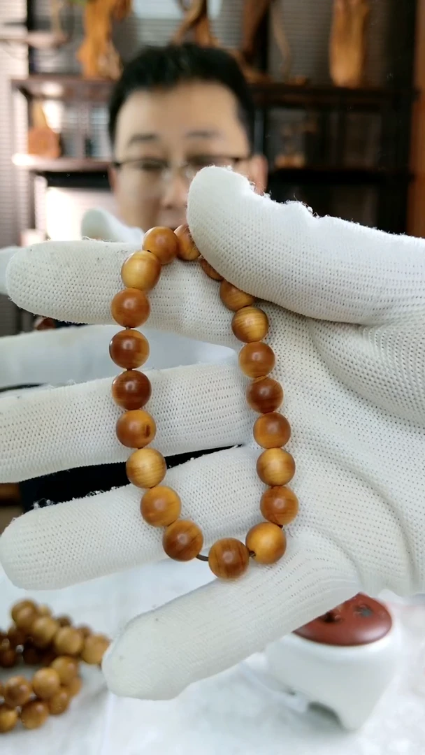 柏木（崖柏）手串/手链太行陈化崖柏满红油1.0单圈手串