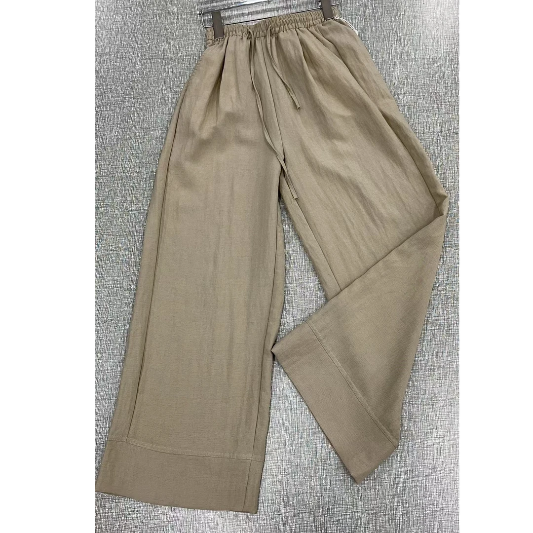 YYC013（聚水潭）裤松紧微弹力高腰通勤休闲长裤时尚垂感女士休闲裤