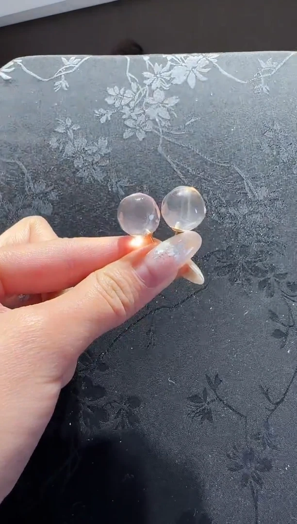 【闪购商品】水晶耳饰未镶嵌水晶菠萝珠耳钉