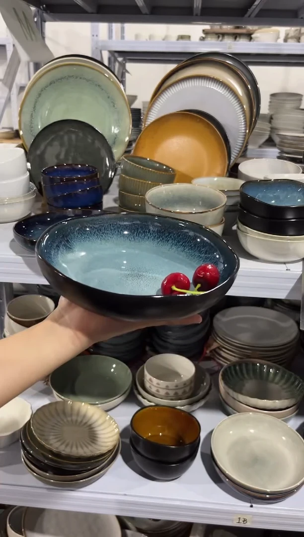 陶瓷外贸尾货瑕疵满20包邮X K5B深盘