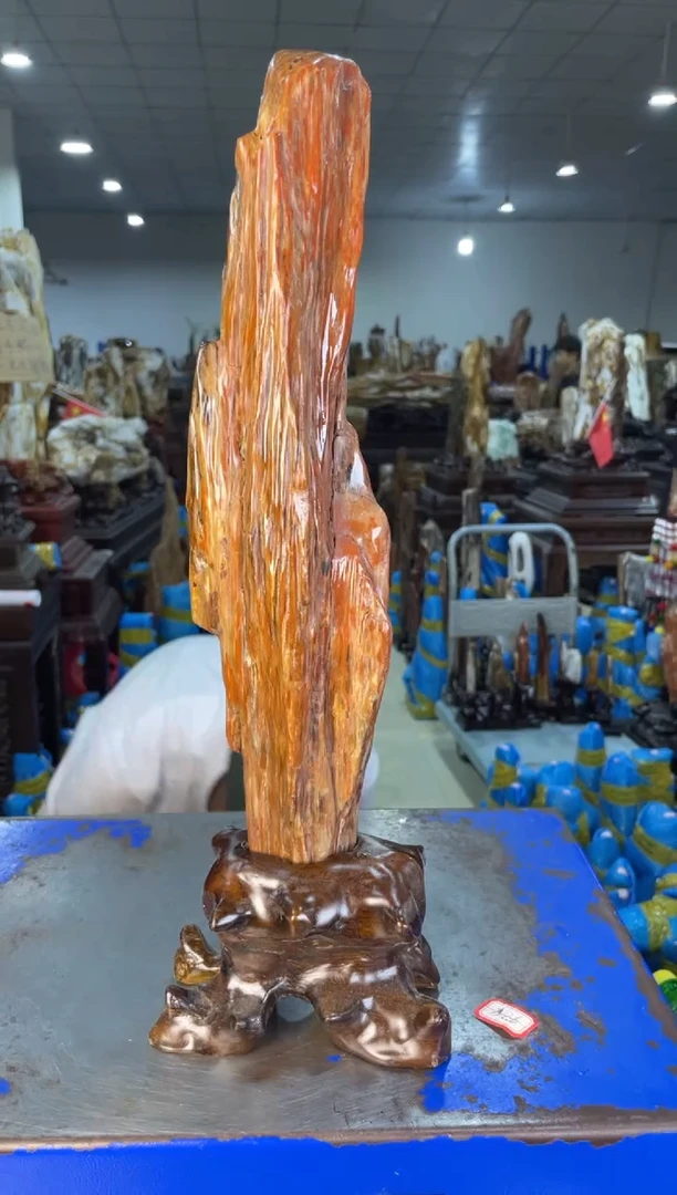 未镶嵌摆件硅化玉14