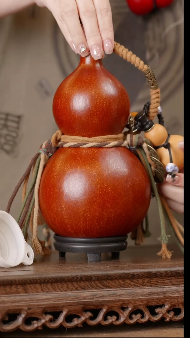 329号精品天然大漆酒葫芦一物一拍~