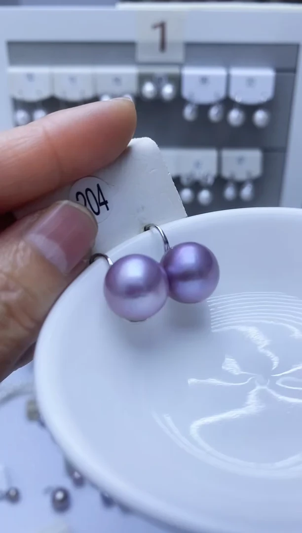 【闪购商品】淡水珍珠耳饰银S925镶嵌204