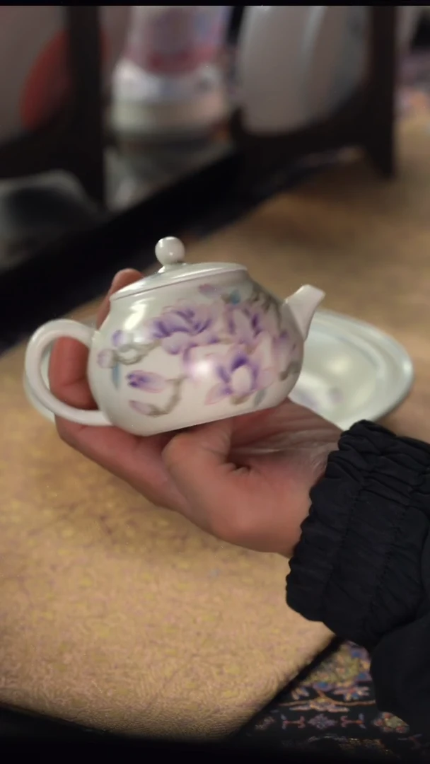 英姐好物分享@@紫玉兰茶壶