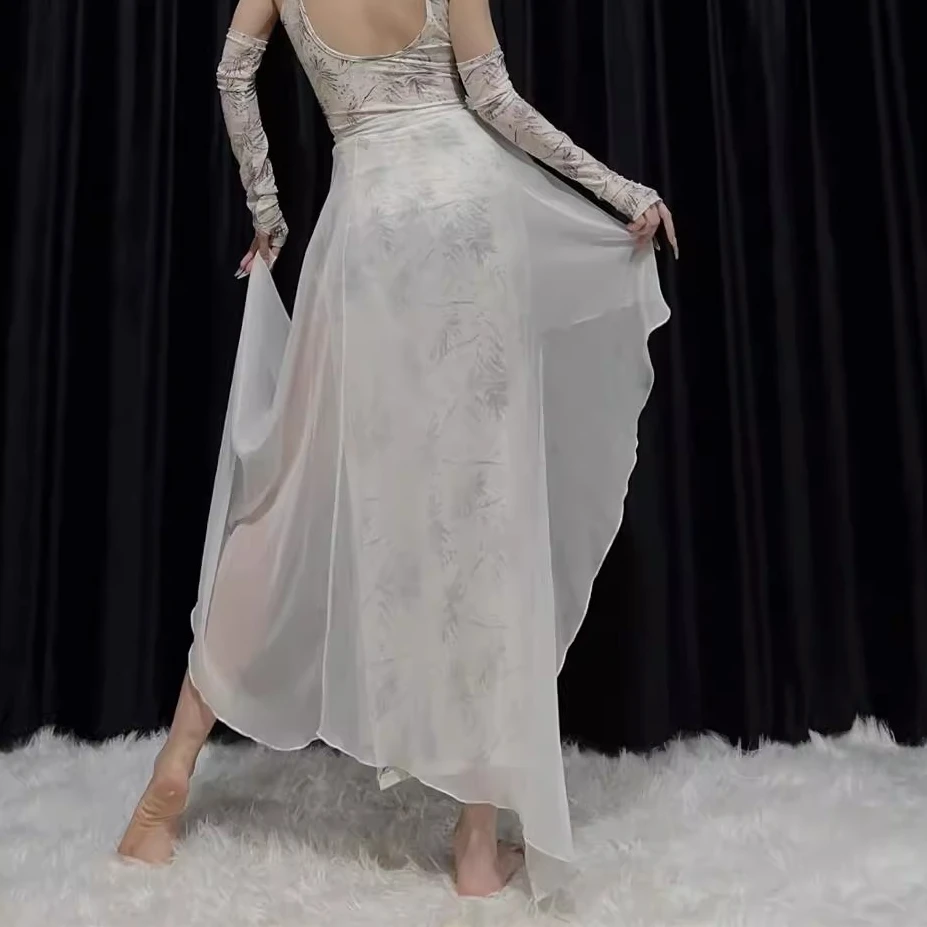 肉+盖【红+白 百搭系带裙】国风爵士舞蹈服系带裙纯色百搭高级感