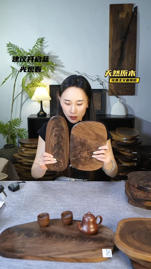 木北美黑胡桃原木.干裂疤结不属于商品质量问题完美主义者慎拍