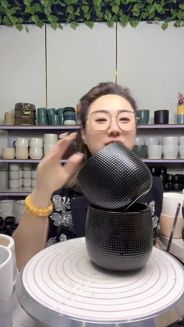 陶瓷花盆默认打孔宽高11-11两个